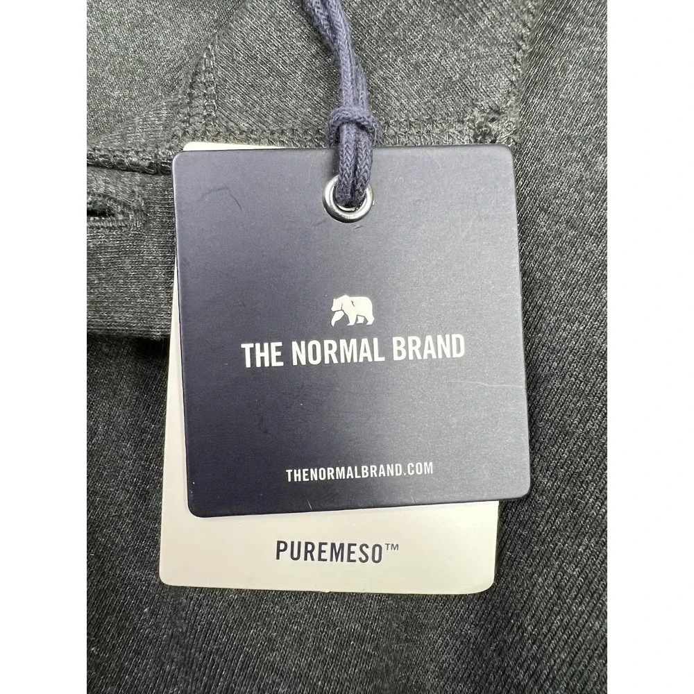 The Normal Brand Sweatshirt Mens 3XL Gray Puremeso Henley Mock‎ Neck Pullover